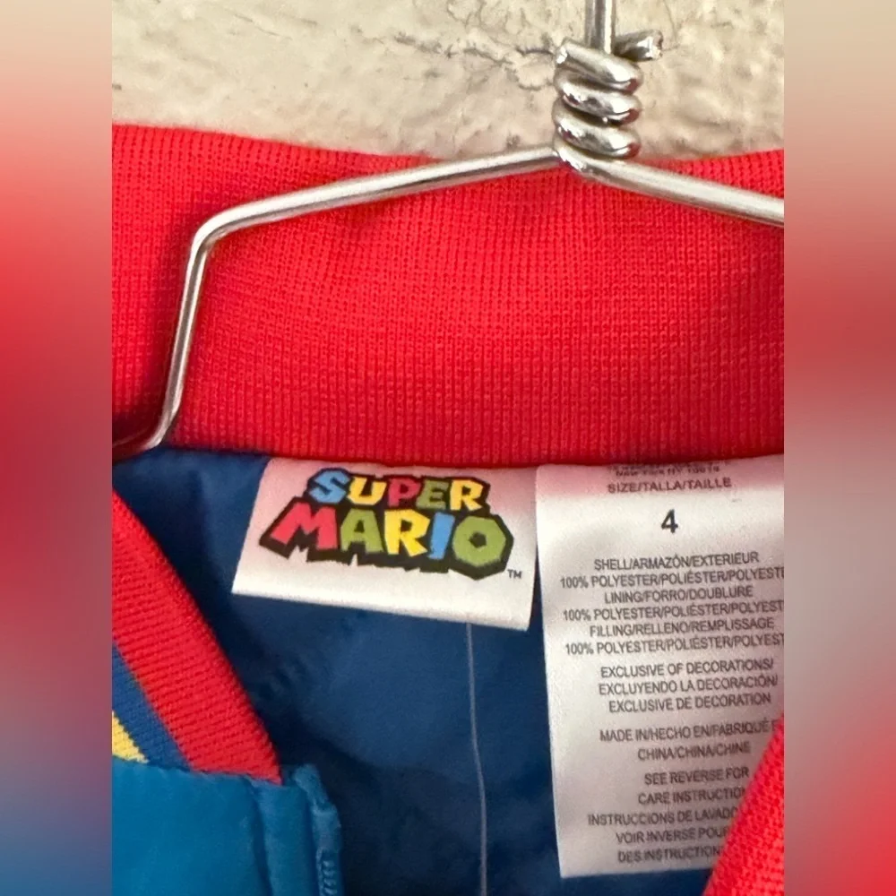 Nintendo Boys Super Mario Varsity Bomber Jacket (Little & Big Boys), Mario